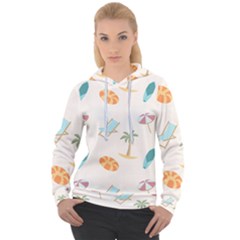 Cool Summer Pattern - Beach Time!   Women s Overhead Hoodie by ConteMonfrey