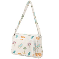 Cool Summer Pattern - Beach Time!   Front Pocket Crossbody Bag by ConteMonfrey