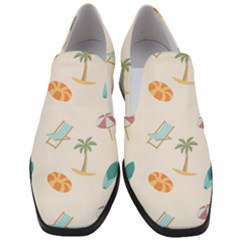 Cool Summer Pattern - Beach Time!   Women Slip On Heel Loafers by ConteMonfrey