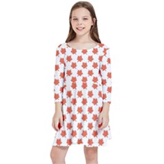 Maple Leaf   Kids  Quarter Sleeve Skater Dress by ConteMonfrey