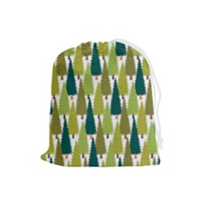 Pine Trees   Drawstring Pouch (large) by ConteMonfrey