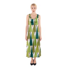 Pine Trees   Sleeveless Maxi Dress by ConteMonfrey