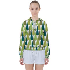 Pine Trees   Women s Tie Up Sweat by ConteMonfrey