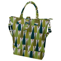 Pine Trees   Buckle Top Tote Bag by ConteMonfrey