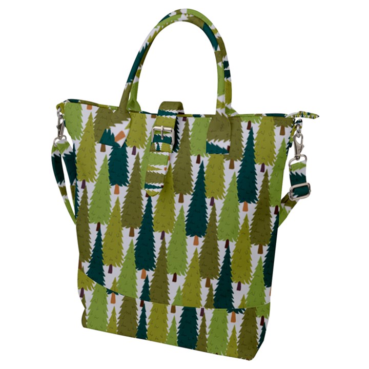 Pine Trees   Buckle Top Tote Bag