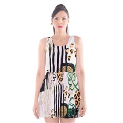 Modern Jungle Scoop Neck Skater Dress by ConteMonfrey