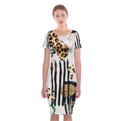 Modern Jungle Classic Short Sleeve Midi Dress