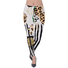 Modern Jungle Velvet Leggings by ConteMonfrey