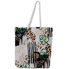 Modern Jungle Full Print Rope Handle Tote (large) by ConteMonfrey