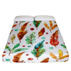 Watercolor Nature Glimpse  Fitted Sheet (california King Size) by ConteMonfrey