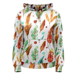 Watercolor Nature Glimpse  Women s Pullover Hoodie by ConteMonfrey