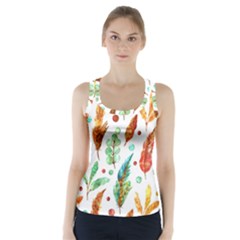 Watercolor Nature Glimpse  Racer Back Sports Top by ConteMonfrey