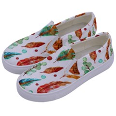 Watercolor Nature Glimpse  Kids  Canvas Slip Ons by ConteMonfrey