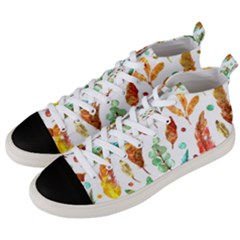 Watercolor Nature Glimpse  Men s Mid-top Canvas Sneakers by ConteMonfrey