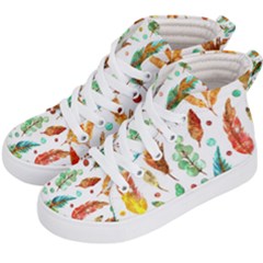 Watercolor Nature Glimpse  Kids  Hi-top Skate Sneakers by ConteMonfrey