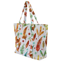 Watercolor Nature Glimpse  Zip Up Canvas Bag by ConteMonfrey