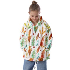 Watercolor Nature Glimpse  Kids  Oversized Hoodie by ConteMonfrey
