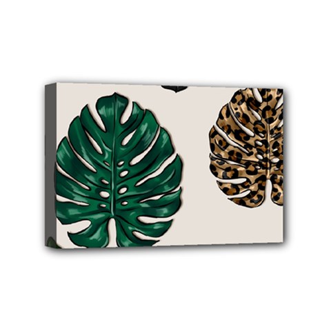 Colorful Monstera  Mini Canvas 6  X 4  (stretched) by ConteMonfrey