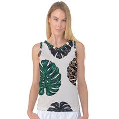 Colorful Monstera  Women s Basketball Tank Top by ConteMonfrey