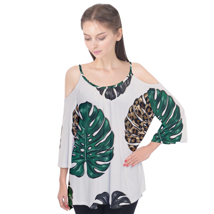 Colorful Monstera  Flutter Tees