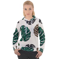 Colorful Monstera  Women s Overhead Hoodie by ConteMonfrey