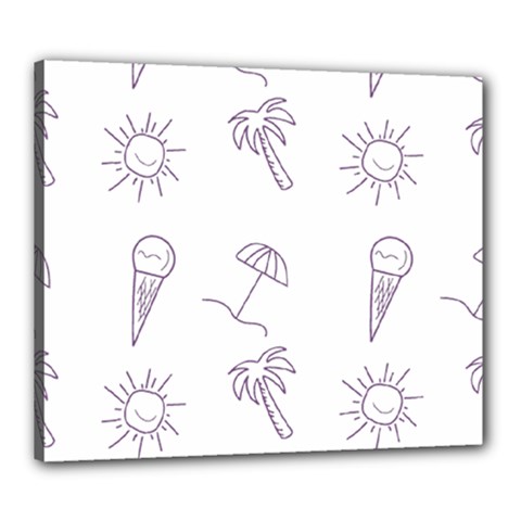 Doodles - Beach Time! Canvas 24  X 20  (stretched) by ConteMonfrey