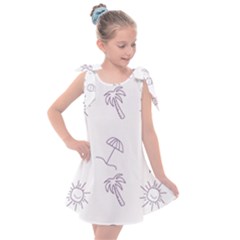 Doodles - Beach Time! Kids  Tie Up Tunic Dress by ConteMonfrey