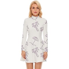 Doodles - Beach Time! Long Sleeve Velour Longline Dress