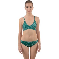 Tropical Monstera  Wrap Around Bikini Set by ConteMonfrey