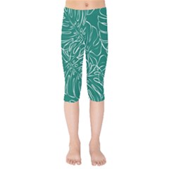 Tropical Monstera  Kids  Capri Leggings  by ConteMonfrey