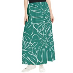 Tropical Monstera  Maxi Chiffon Skirt