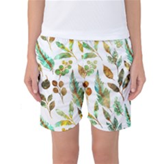 Leaves And Feathers - Nature Glimpse Women s Basketball Shorts by ConteMonfrey