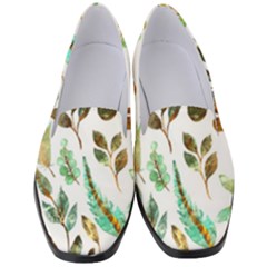 Leaves And Feathers - Nature Glimpse Women s Classic Loafer Heels by ConteMonfrey