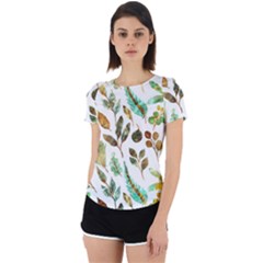 Leaves And Feathers - Nature Glimpse Back Cut Out Sport Tee by ConteMonfrey