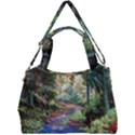 Abstract Forest Green Jungle Psychedelic Art Nature Double Compartment Shoulder Bag View1