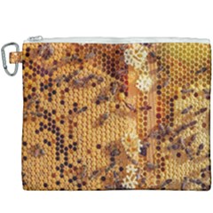 Insect Macro Honey Bee Animal Canvas Cosmetic Bag (XXXL)