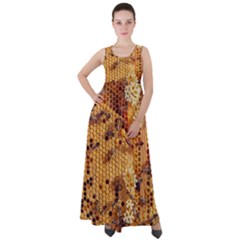 Insect Macro Honey Bee Animal Empire Waist Velour Maxi Dress