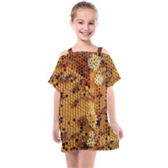 Insect Macro Honey Bee Animal Kids  One Piece Chiffon Dress