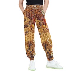 Insect Macro Honey Bee Animal Kids  Elastic Waist Pants