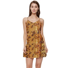 Insect Macro Honey Bee Animal Short Frill Dress