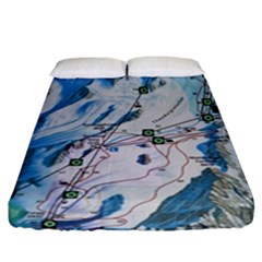 Map Zermatt The Alps Matterhorn Switzerland Mountain Nature Fitted Sheet (california King Size) by Wegoenart