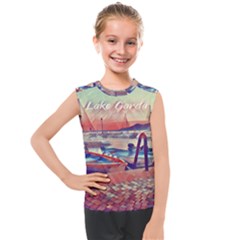 Boats On Lake Garda Kids  Mesh Tank Top by ConteMonfrey