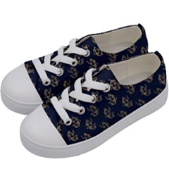 Gold Mermaids Silhouettes Kids  Low Top Canvas Sneakers by ConteMonfrey