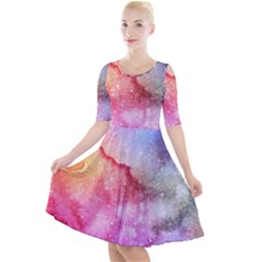 Unicorn Clouds Quarter Sleeve A-line Dress by ConteMonfrey