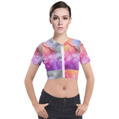 Unicorn Clouds Short Sleeve Cropped Jacket by ConteMonfrey