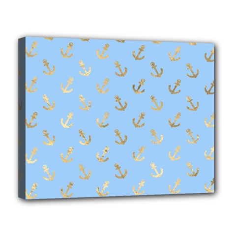 Gold Anchors Long Live   Canvas 14  X 11  (stretched) by ConteMonfrey