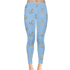 Gold Anchors Long Live   Leggings  by ConteMonfrey