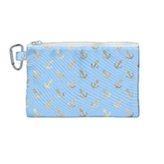 Gold Anchors Long Live   Canvas Cosmetic Bag (medium) by ConteMonfrey