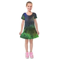 Tye Dye Vibing Kids  Short Sleeve Velvet Dress by ConteMonfrey