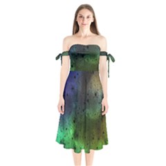 Tye Dye Vibing Shoulder Tie Bardot Midi Dress by ConteMonfrey